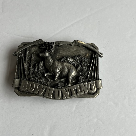BERGAMOT Siskiyou BOWHUNTING hunting DEER 1983 Vintage‎ belt buckle USA - Picture 7 of 12